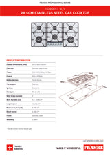 Franke FIG906S1N 98.5cm 6 Burner Stainless Steel Natural Gas Cooktop