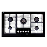 Franke FLG945B1N 95cm 5 Burner Natural Gas Black Glass and Stainless Steel Cooktop