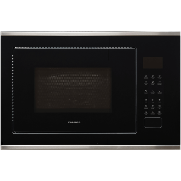 Fulgor FM625 60cm Built-In Microwave, Stainless Steel and Black