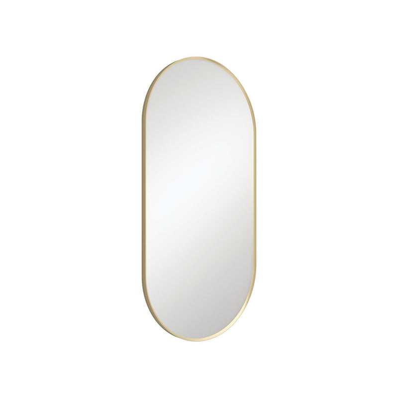 Fienza FMP4590W Empire Urban Brass Framed Mirror, 450 x 900mm