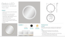 Fienza LED700FRW Reba LED Matte White Framed Mirror, 700mm - Special Order