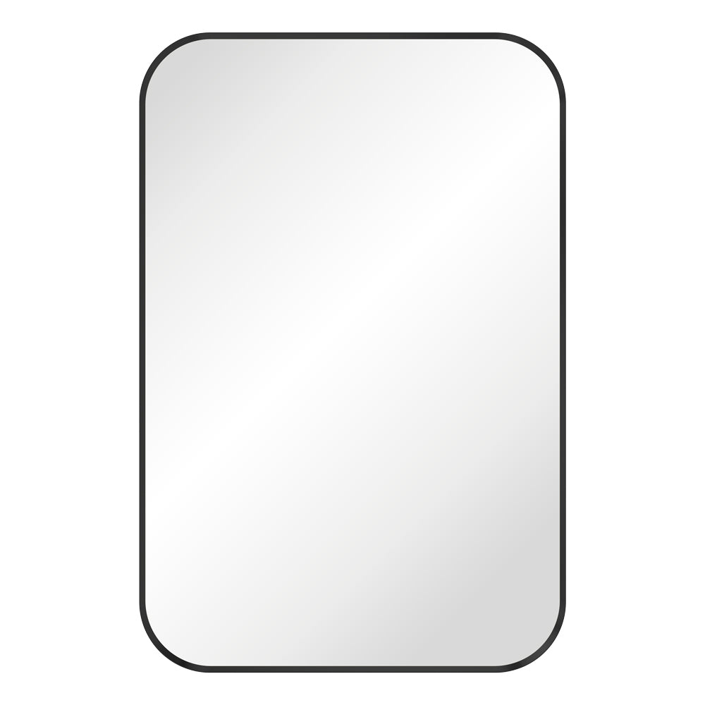 Fienza FMSS6090B Tono Matte Black Soft Square Framed Mirror, 600 x 900mm