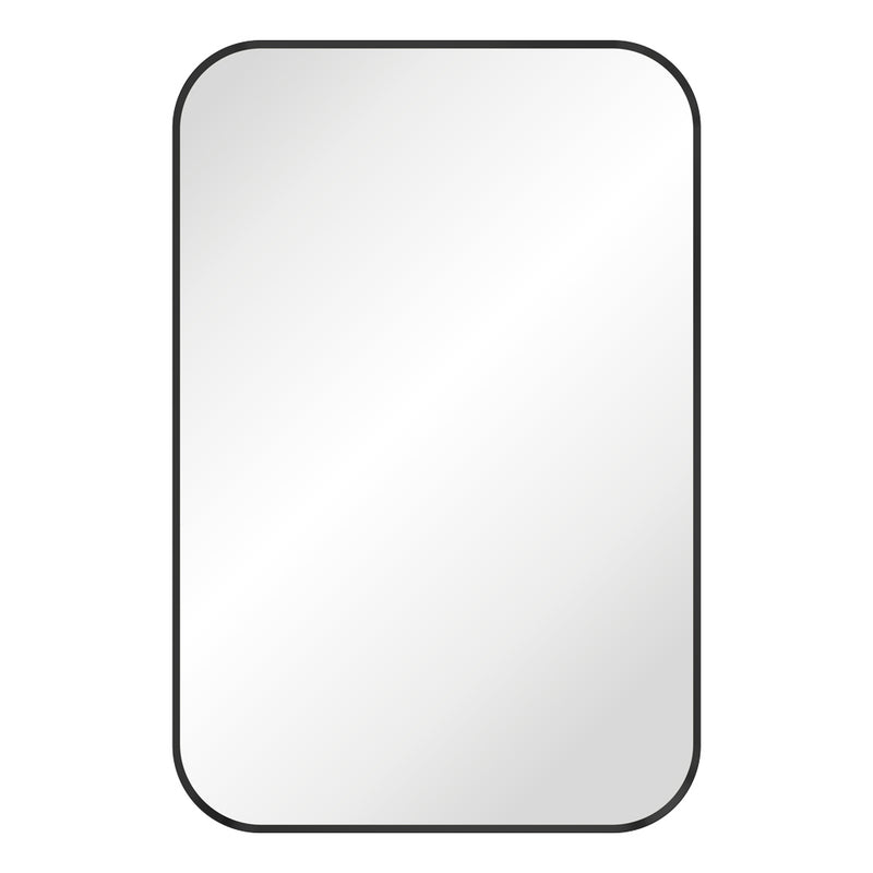 Fienza FMSS6090B Tono Matte Black Soft Square Framed Mirror, 600 x 900mm - Special Order