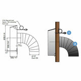 Falmec FP3GV12S2-EW2010 120cm Genova+ Outdoor BBQ Under Cupboard Rangehood with External Wall Motor