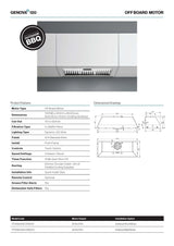 Falmec FP3GV12S2-EW2010 120cm Genova+ Outdoor BBQ Under Cupboard Rangehood with External Wall Motor