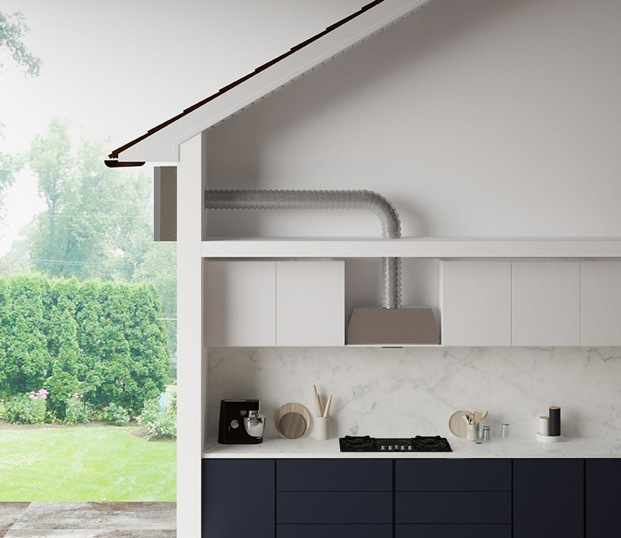 Falmec FP3ML90S2-EW71140 90cm Milano+ Undermount Rangehood with External Wall Motor