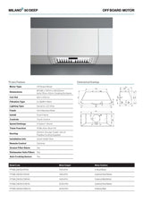 Falmec FP3MLD90S2-ER2010 90cm Milano+ Deep Undermount Rangehood with External Roof Motor