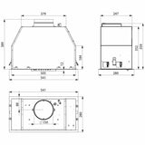 Falmec FP3SN60S2 60cm Siena+ Under Cupboard Rangehood, Stainless Steel, 950m3