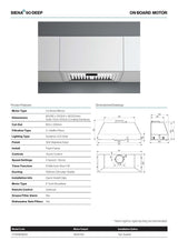 Falmec FP3SND90S2 90cm Siena+ Deep Under Cupboard Rangehood, Stainless Steel, 950m3