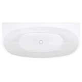 Fienza Keeto Back-to-wall Acrylic Bath 1700mm - Gloss White