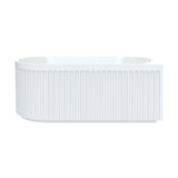 Fienza FR713-1500L-OF Eleanor Fluted Left-Hand Acrylic Corner Bath, 1500mm
