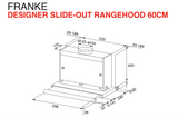 Franke FTC622XSAU 60cm Slide Out Rangehood