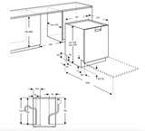 AEG FUF7590SMB 60cm Built-Under Dishwasher, Matte Black