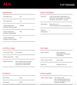 AEG FUF7590SMB 60cm Built-Under Dishwasher, Matte Black