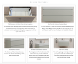 Fienza EN47WR Australian Made Encanto 470 Wall Hung Vantiy, Ultra White Matt