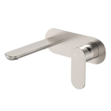 Fienza 234106BN-LF Empire Slim Basin/Bath Wall Mixer Set, Oval Plate 160mm Outlet, Lead Free, Brushed Nickel