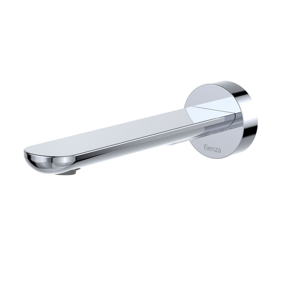 Fienza 234115-2-LF Empire Slim Wall Basin/Bath Outlet, 180mm, Round Plate, Lead Free, Chrome