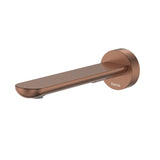 Fienza 234115CO-2-LF Empire Slim Wall Basin/Bath Outlet, 180mm, Round Plate, Lead Free, Brushed Copper