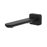 Fienza 234115B-LF Empire Slim Wall Basin/Bath Outlet, 180mm, Square Plate, Lead Free, Matte Black