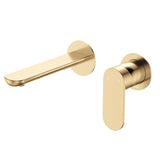 Fienza 234104UB-LF Empire Slim Basin/Bath Wall Mixer Set, Round Plates, 160mm Outlet, Lead Free, Urban Brass