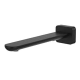 Fienza 234116B-LF Empire Slim Wall Basin/Bath Outlet, 220mm, Square Plate, Lead Free, Matte Black