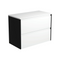 Fienza 90BWB Amato 900 Wall Hung Cabinet, Satin Black Panels, Satin White, Cabinet Only - Special Order
