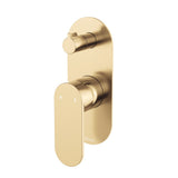 Fienza 234102UB-LF Empire Slim Wall Diverter Mixer, Large Oval Plate, Vertical, Lead Free, Urban Brass