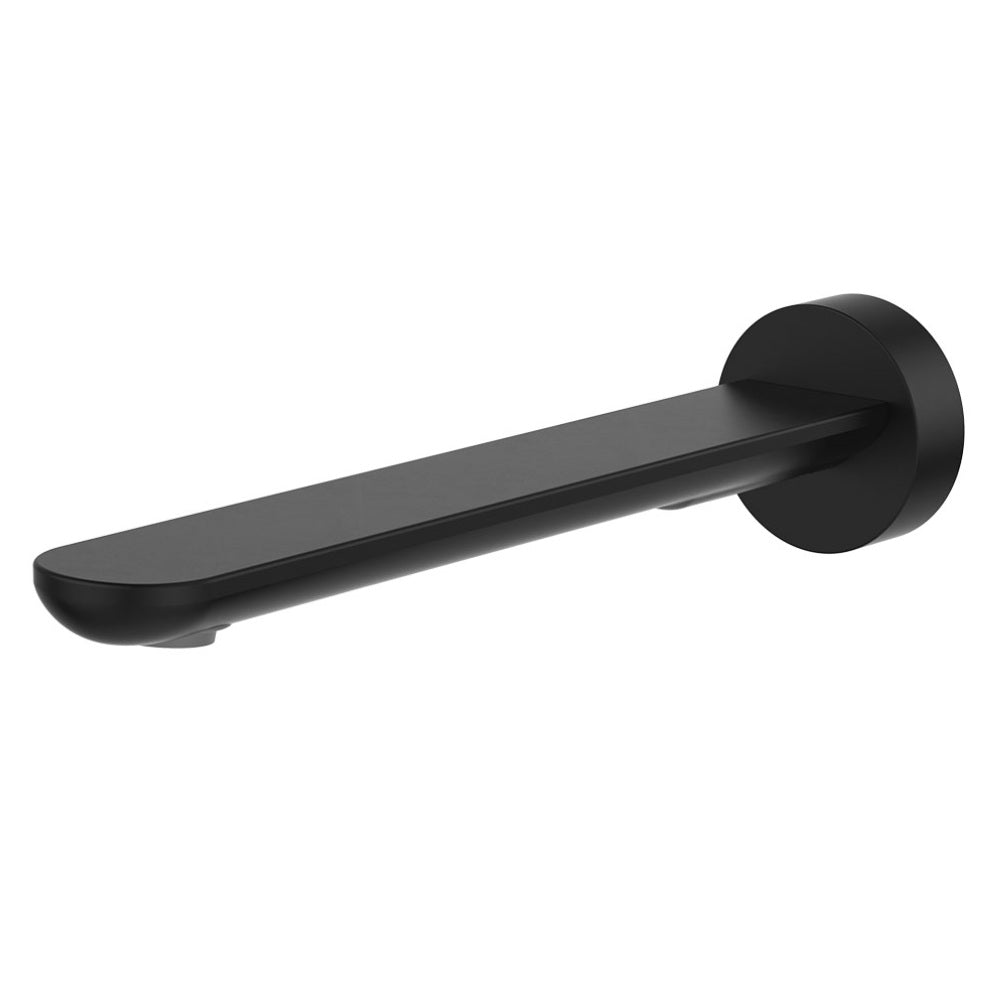 Fienza 234116B-2-LF Empire Slim Wall Bath/Basin Outlet, 220mm, Round Plate, Lead Free, Matte Black