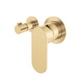 Fienza 234112UB-4-LF Empire Slim Wall Diverter Mixer, Small Round Plates, Horizontal, Lead Free, Urban Brass