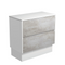 Fienza 90BXWK Amato 900 On Kickboard Cabinet, Satin White Panels, Industrial, Cabinet Only - Special Order