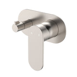 Fienza 234112BN-LF Empire Slim Wall Diverter Mixer, Large Oval Plate, Horizontal, Lead Free, Brushed Nickel