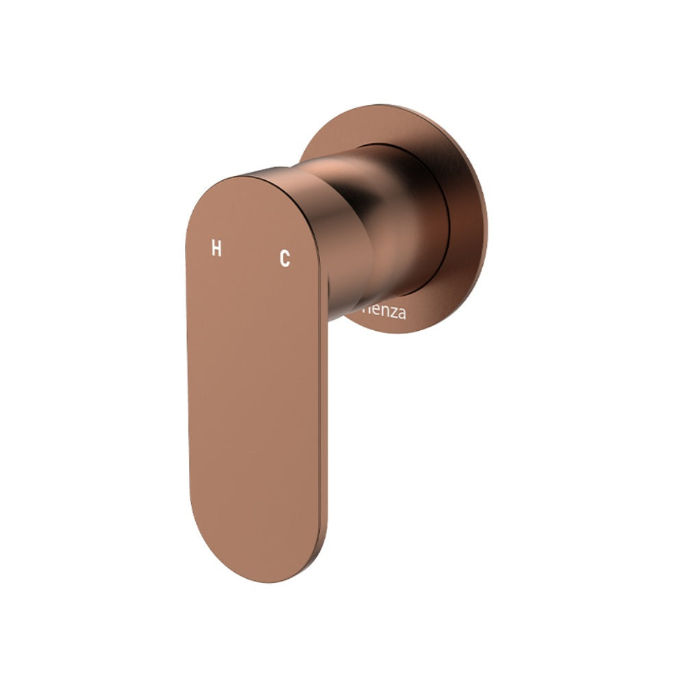 Fienza 234101CO-2-LF Empire Slim Wall Mixer, Round Plate, Lead Free, Brushed Copper