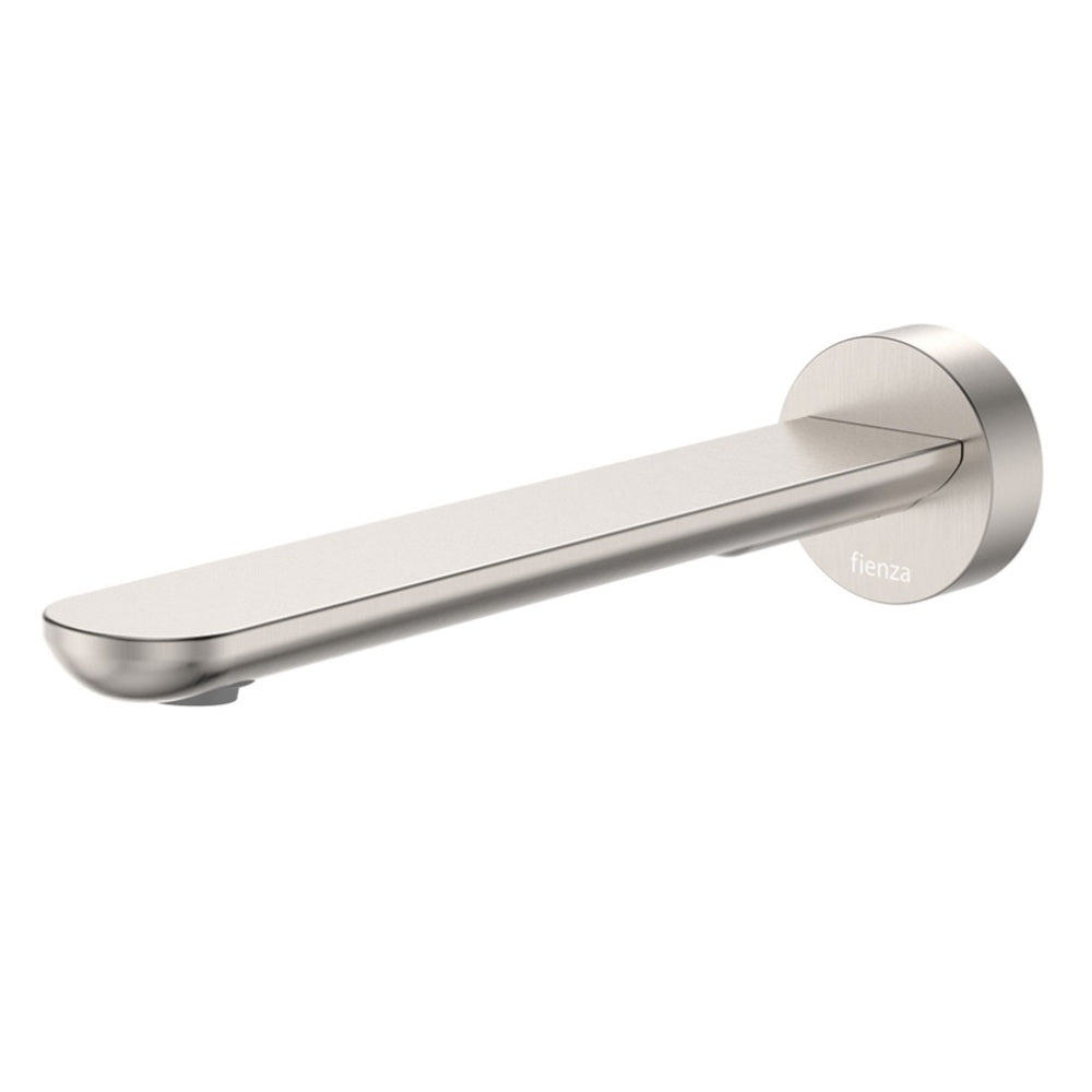 Fienza 234116BN-2-LF Empire Slim Wall Bath/Basin Outlet, 220mm, Round Plate, Lead Free, Brushed Nickel