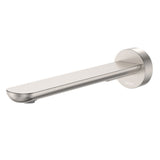 Fienza 234116BN-2-LF Empire Slim Wall Bath/Basin Outlet, 220mm, Round Plate, Lead Free, Brushed Nickel
