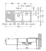 Franke EIX621RHD 1 and 3/4 Stainless Steel Sink