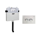 R&T G30035W Pneumatic In-Wall Cistern for Wall-Faced Pans, White Buttons - Special Order