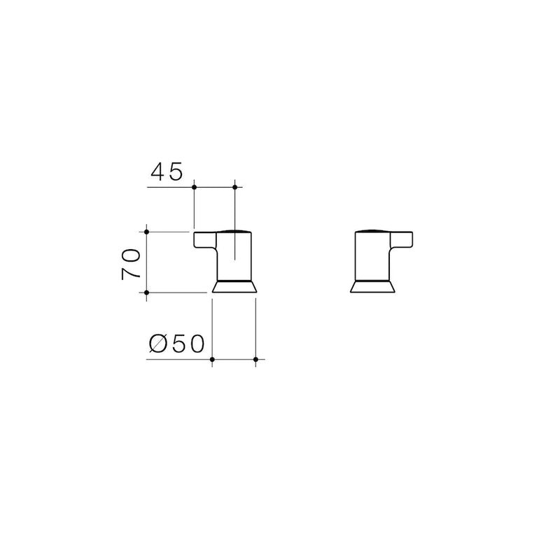 Caroma G96745C G Series+ Lever Basin Top Assembly - 45mm Handles - Special Order