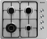 Di Lusso GC604MSFE 60cm 4 Burner Gas Cooktop, Enamel Trivets