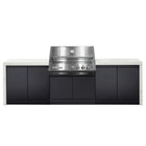 Crossray GD4KW-01 Premium XPlor 4 Burner Stainless Steel Gas BBQ Outdoor Kitchen, White Top