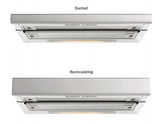 Baumatic Geh6017 60Cm Slideout Rangehood Recirculating Rangehoods
