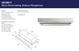 Baumatic B-GEH9017 90cm Recirculating Rangehood