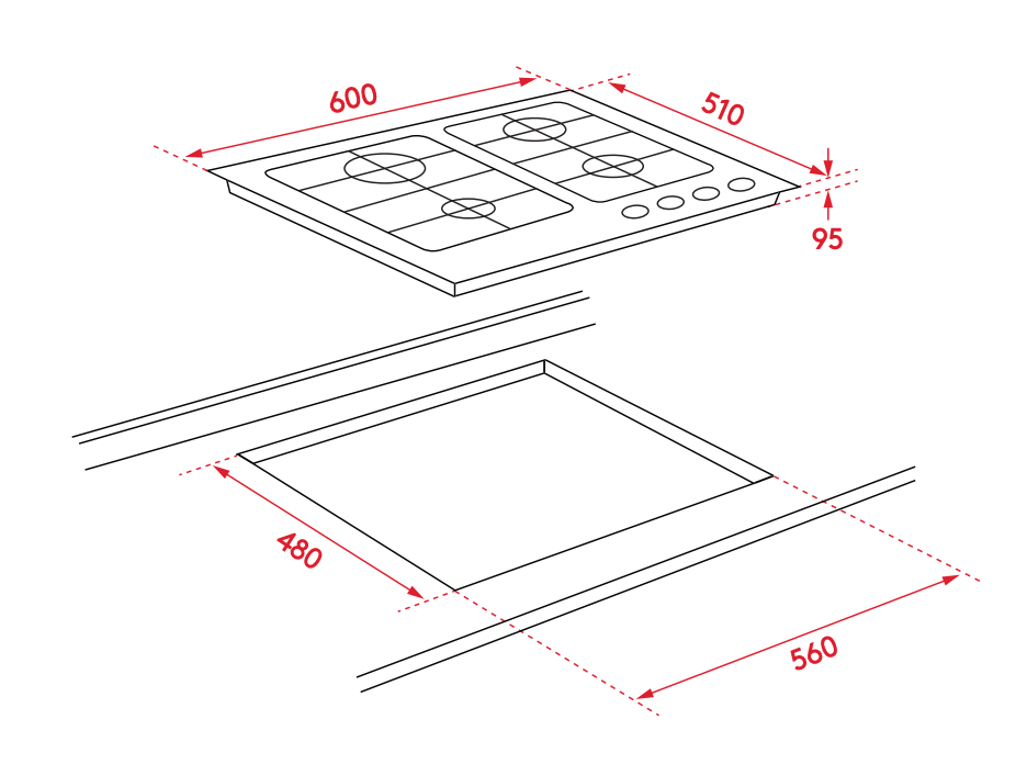 Solt GGSOMCG60 60cm Electric Oven & Gas Cooktop Bundle