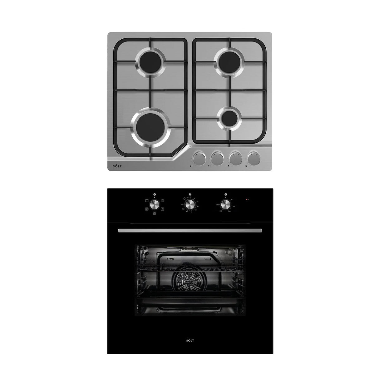 Solt GGSOMCG60 60cm Electric Oven & Gas Cooktop Bundle