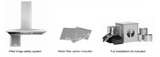 Glem Gqa90Sc 90Cm Quietair Canopy Rangehood Off Board Motor Rangehoods