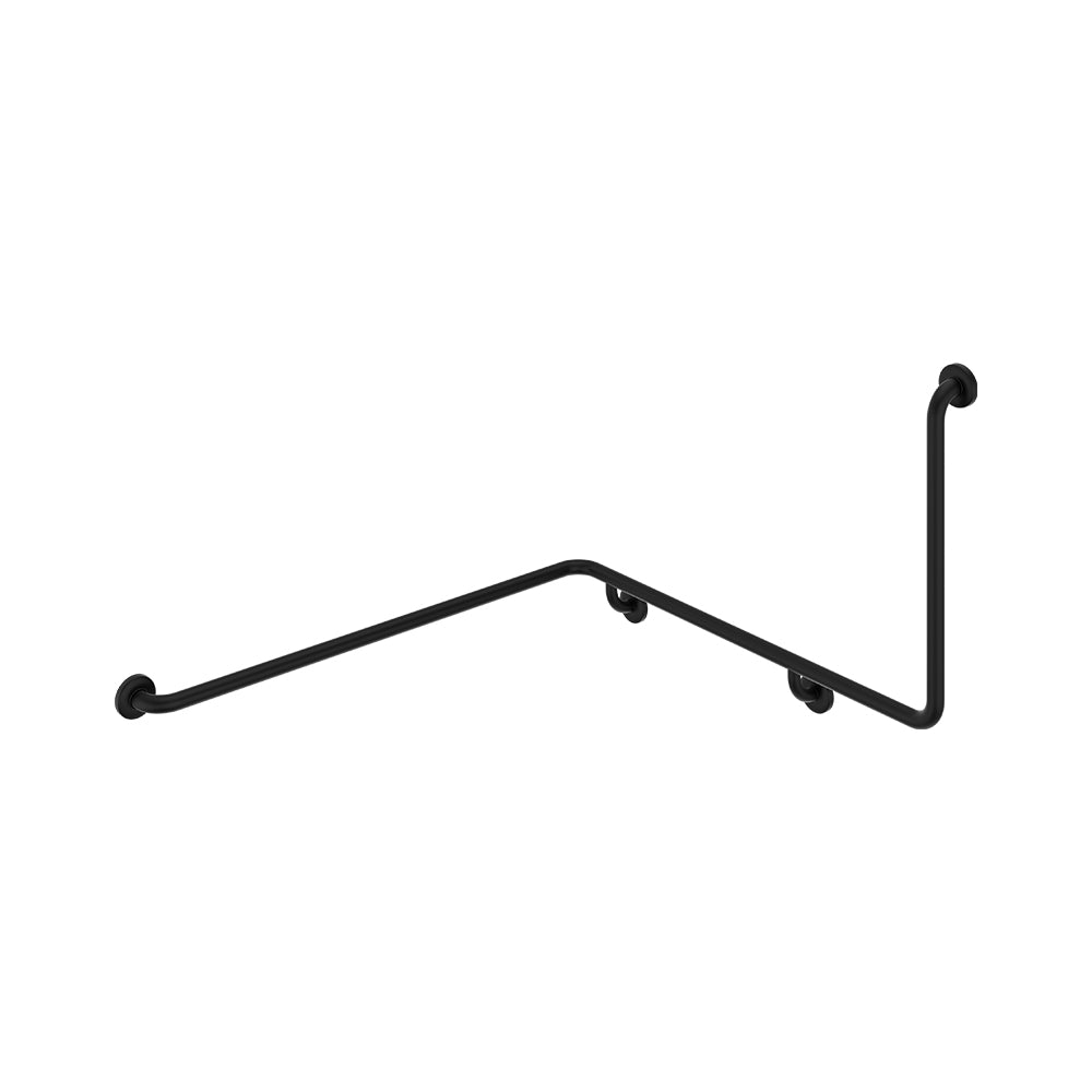 Fienza GRAB60103111LMB 90° Accessible Left-Hand Wrap Around Grab Rail, Matte Black