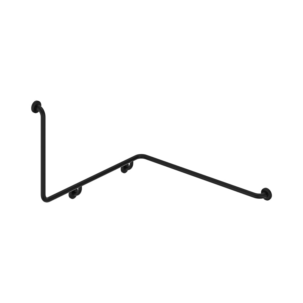 Fienza GRAB60103111RMB 90° Accessible Right-Hand Wrap Around Grab Rail, Matte Black