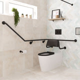 Fienza GRAB7094111RMB 140° Accessible Right-Hand Grab Rail, Matte Black