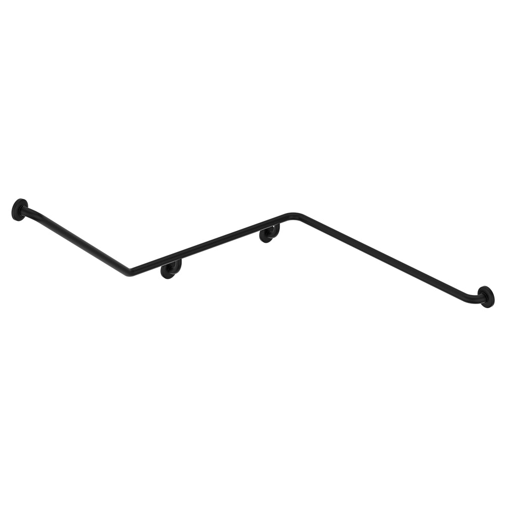 Fienza GRAB7094111RMB 140° Accessible Right-Hand Grab Rail, Matte Black