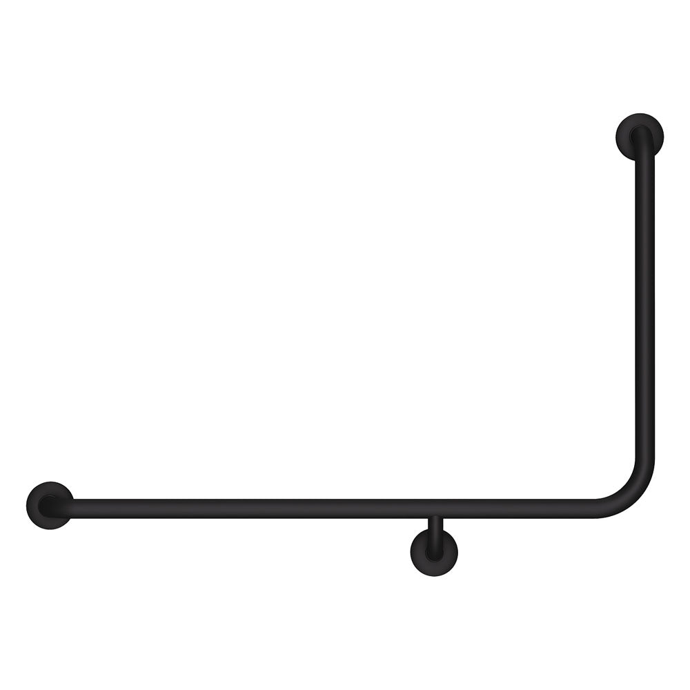 Fienza GRAB9660LMB 90° Accessible Care Left-Hand Grab Rail, Matte Black
