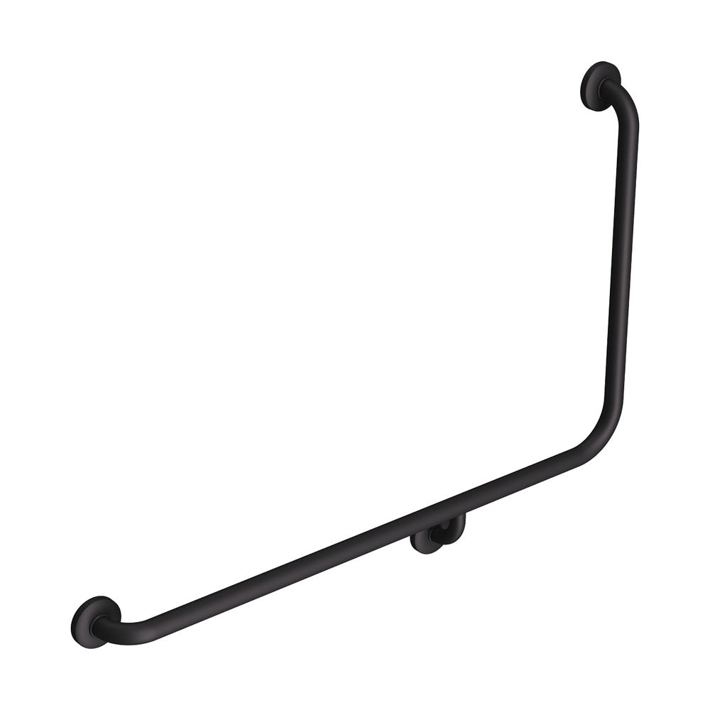 Fienza GRAB9660LMB 90° Accessible Care Left-Hand Grab Rail, Matte Black